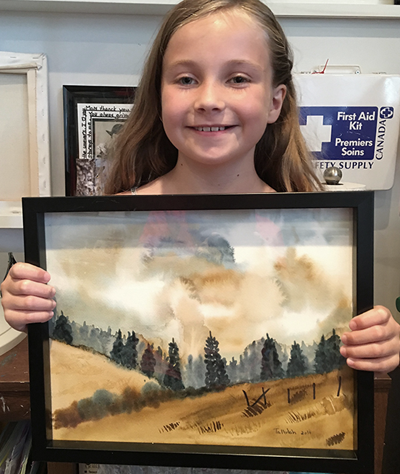 Canvastone's Student with art project 13