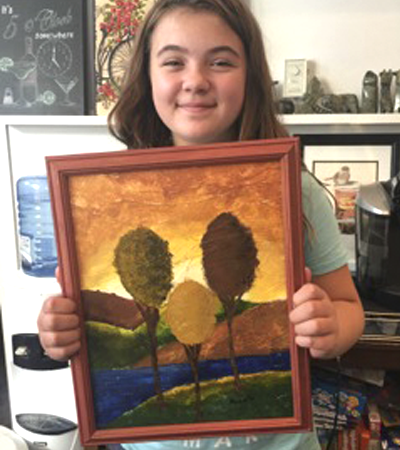 Canvastone's Student with art project 9
