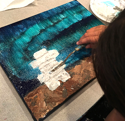Canvastone's Student with art project 8