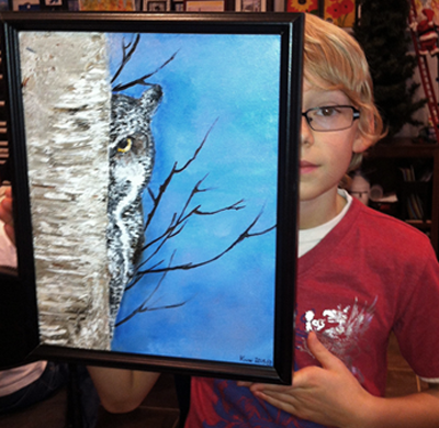 Canvastone's Student with art project 6
