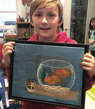 Canvastone's Student with art project 3