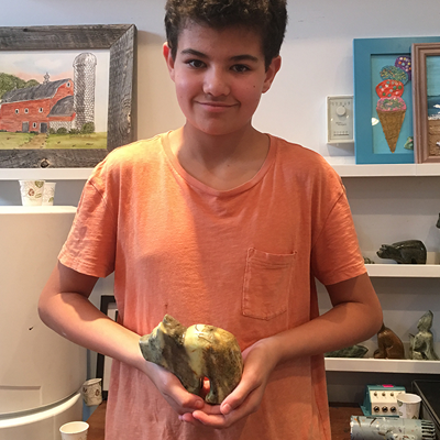 Canvastone's Student with art soapstone -1