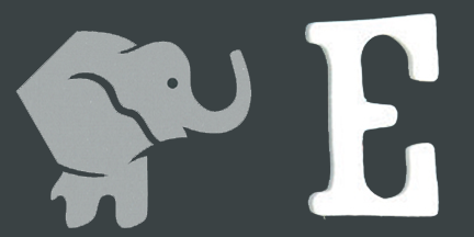 E-Elephant E-Elephant page in the My ABC Poet Tree Children's Interactive Reading Book