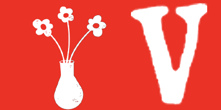 V-Vase V-Vase page in the My ABC Poet Tree Children's Interactive Reading Book