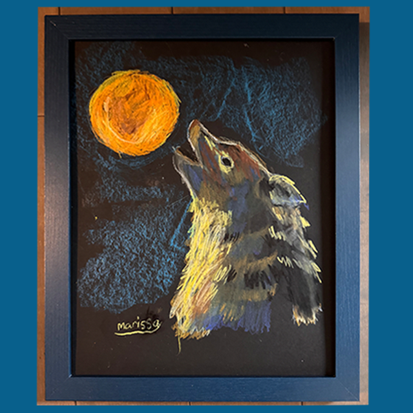 Wolf Moon Drawing