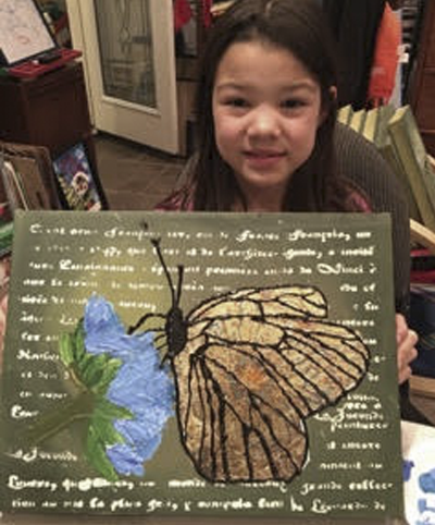 Canvastone's Student with art project 2