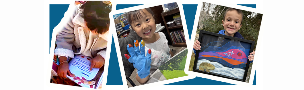 Early Literacy, reading and art classes for kids in kindergarten and children in grades 1-2 at canvastone children's art studio located in the Hampton's in west Edmonton, Alberta, Canada 