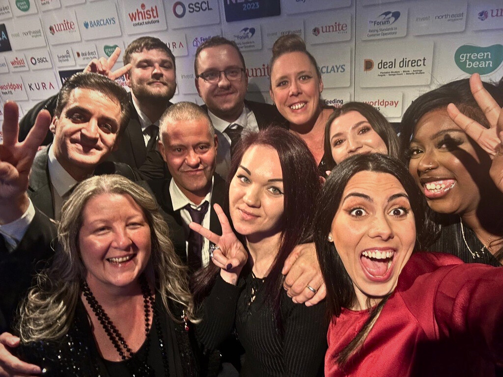 Team Dialect at NECCA, winning the awards