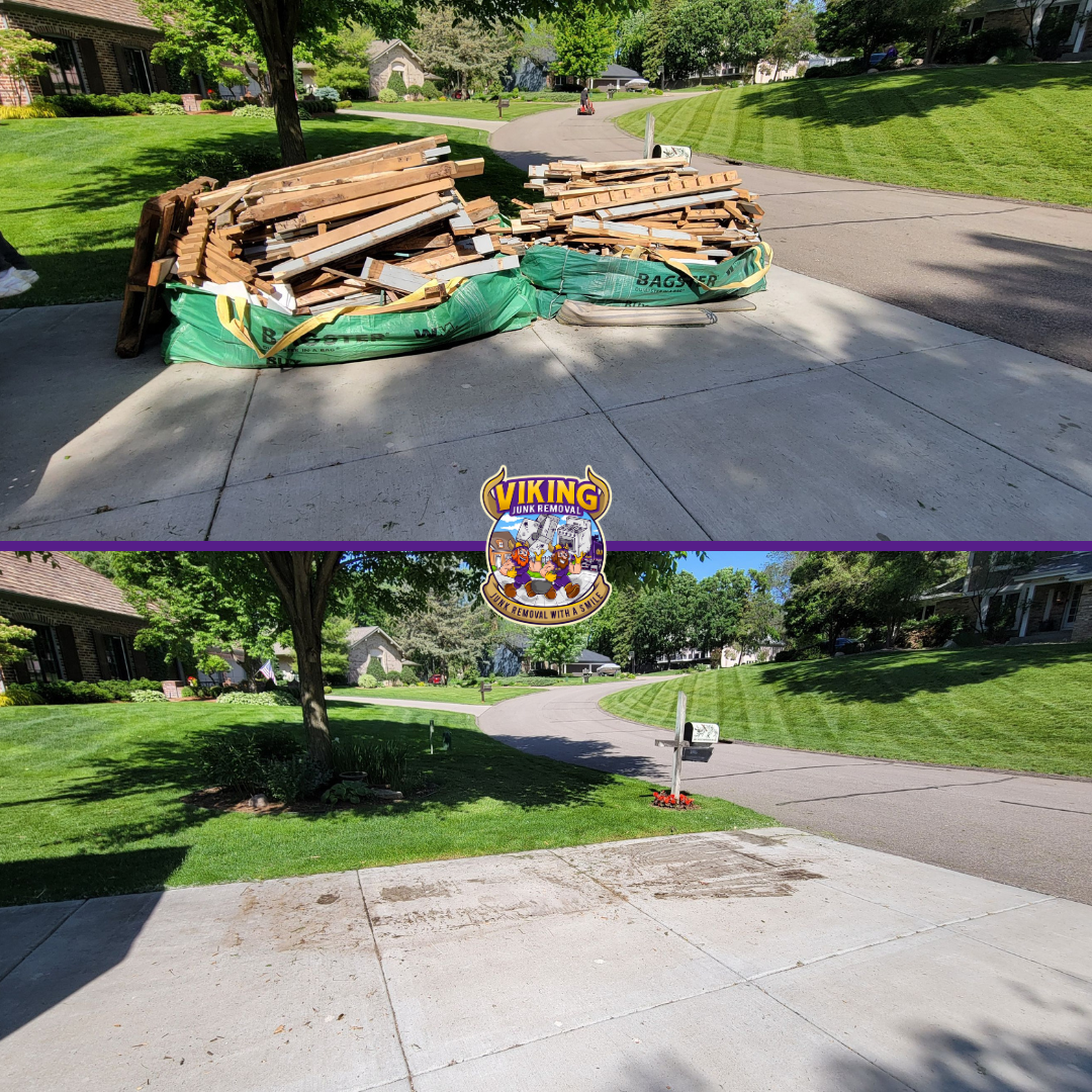A before and after photo of a concrete driveway