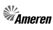 a black and white image of the Ameren logo .