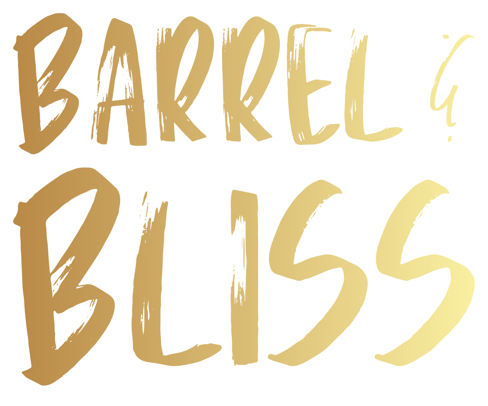 Gold brushstroke text: 