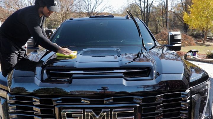 Ceramic coating with a two-step paint correction