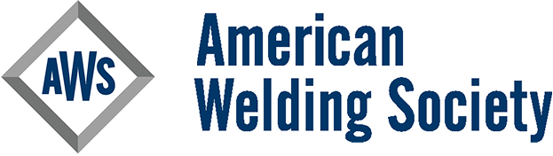 The logo for the American Welding Society, featuring a diamond-shaped emblem with 