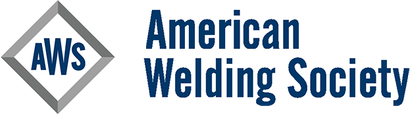 The logo for the American Welding Society, featuring a diamond-shaped emblem with 