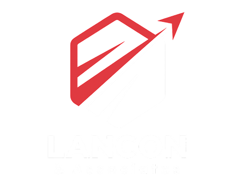 A red, abstract geometric logo resembling an upward-pointing arrow on a white background.