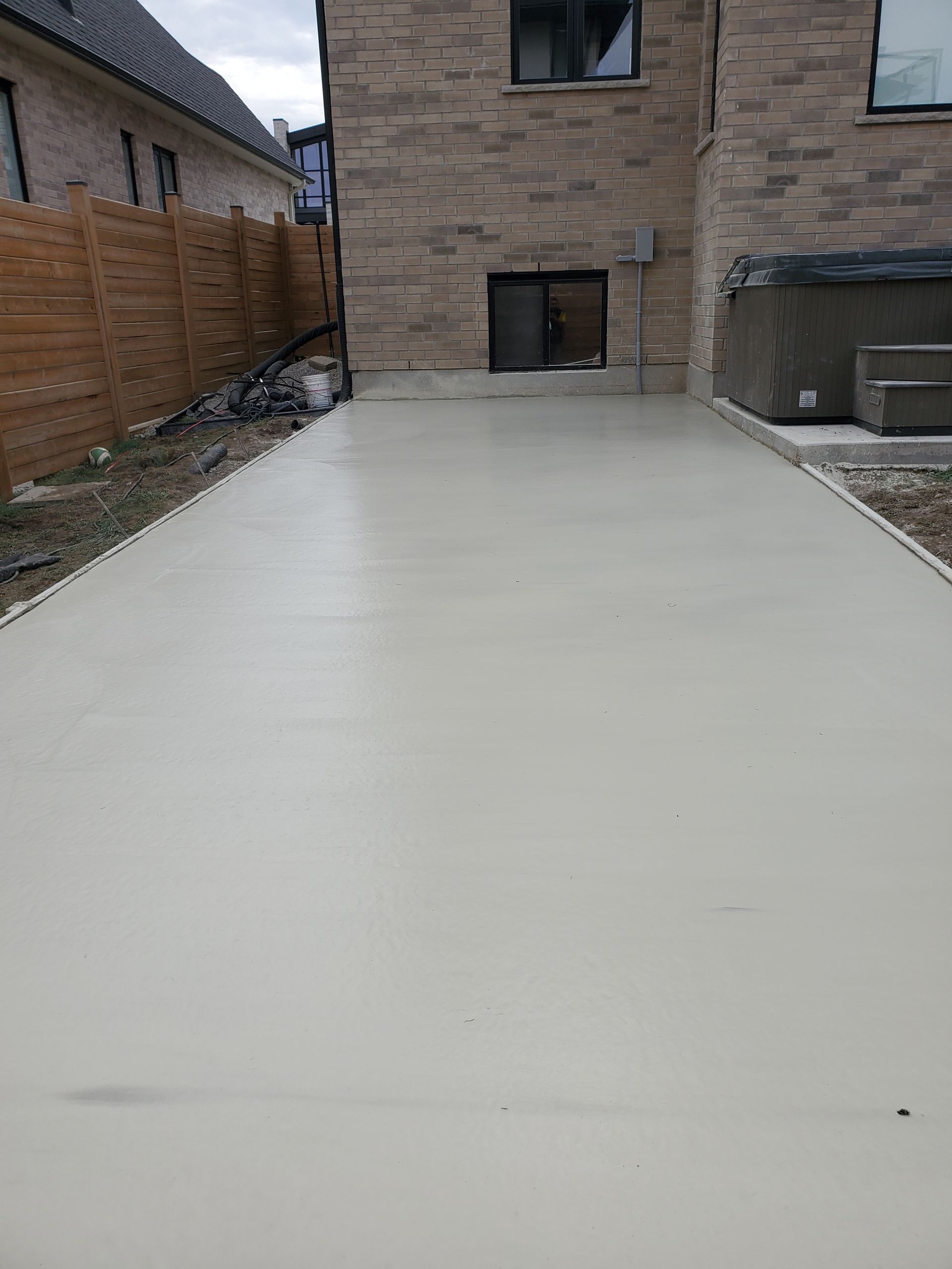 concrete on floor