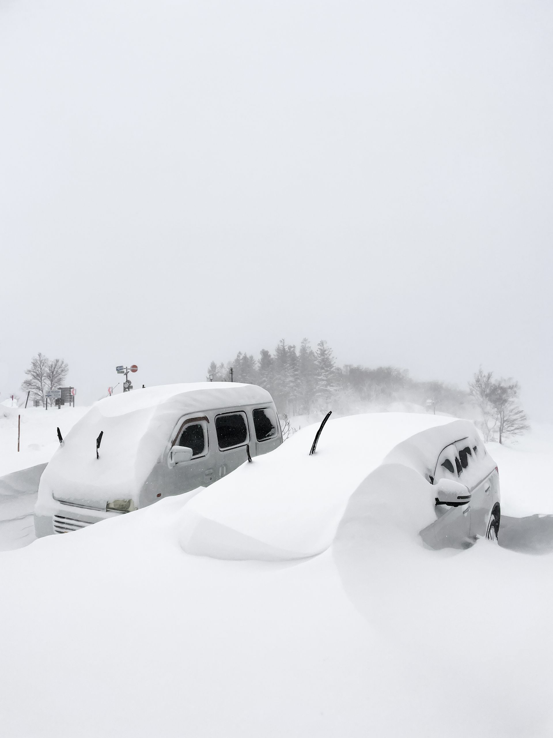 car covered in snow