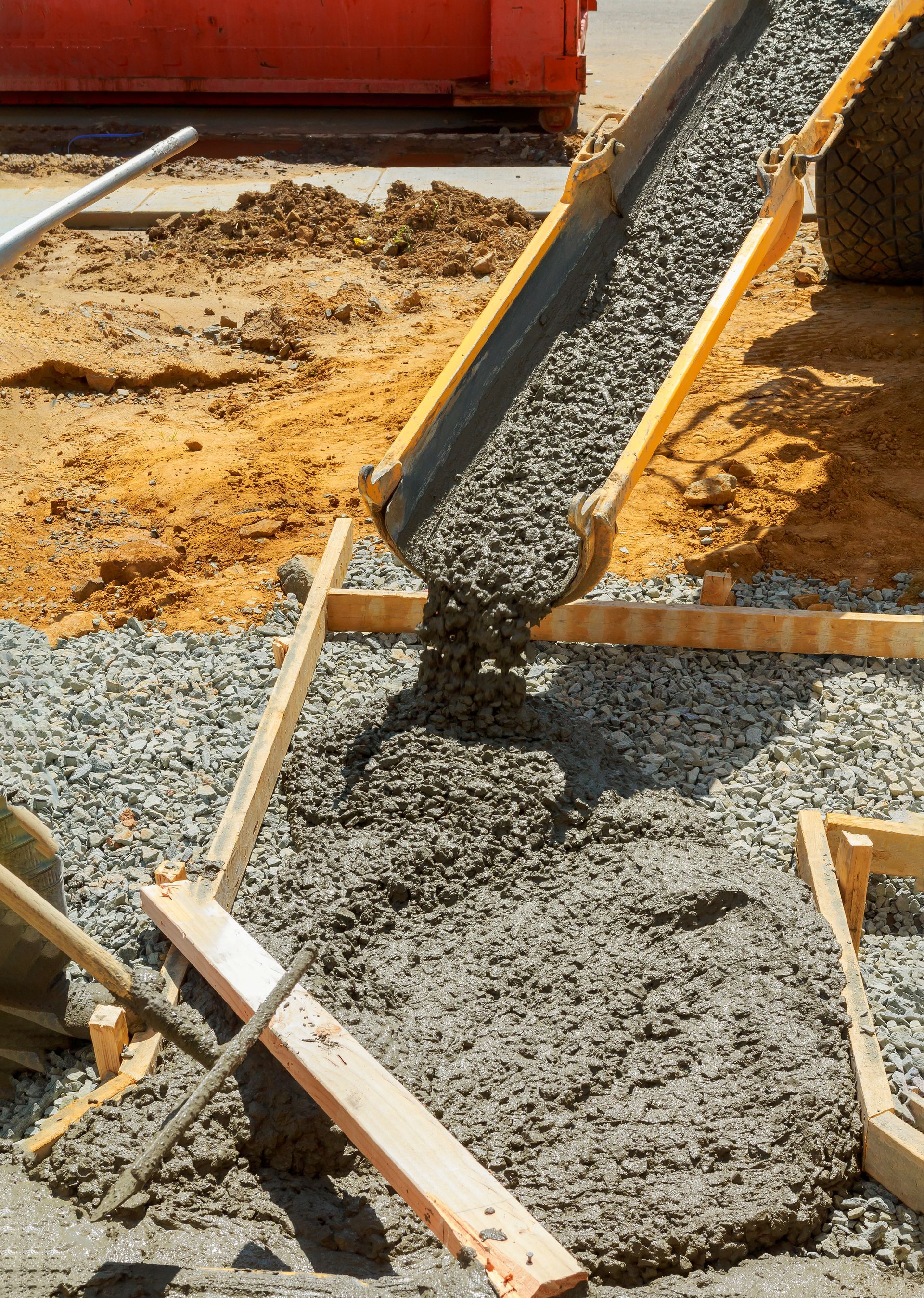 concrete being poured