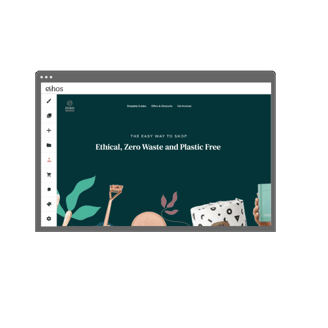 Website homepage for Zero Wasted, featuring tagline 