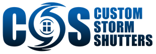 Custom Storm Shutters header logo white