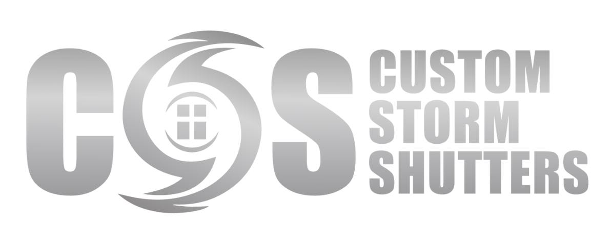 Custom Storm Shutters header logo white