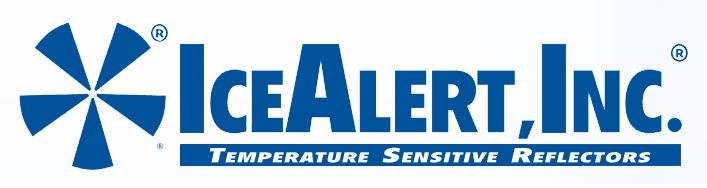 IceAlert, Inc. logo with a blue snowflake design and text: