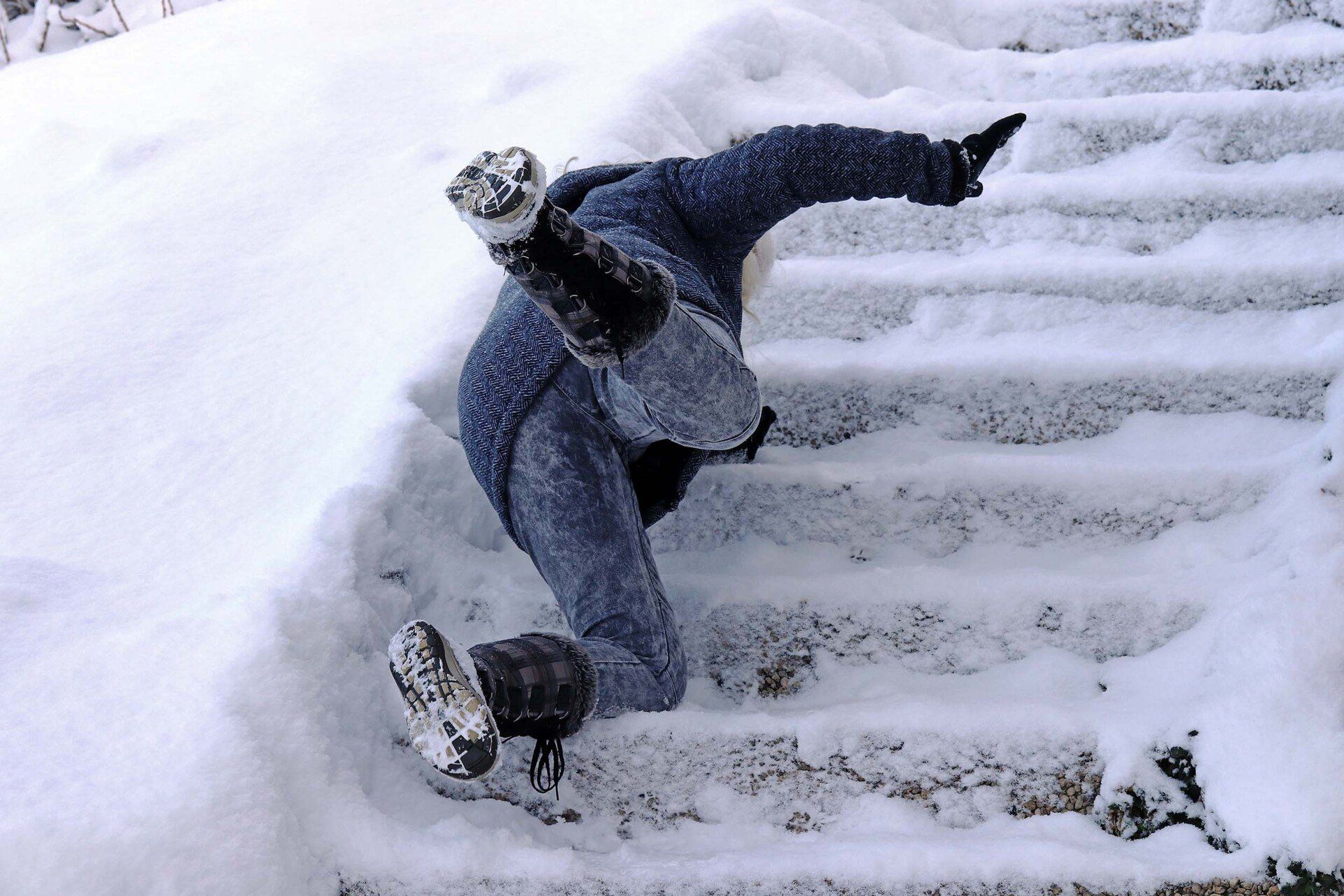 person slipping on ice person slipping on ice