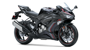 A black and red motorcycle on a white background.