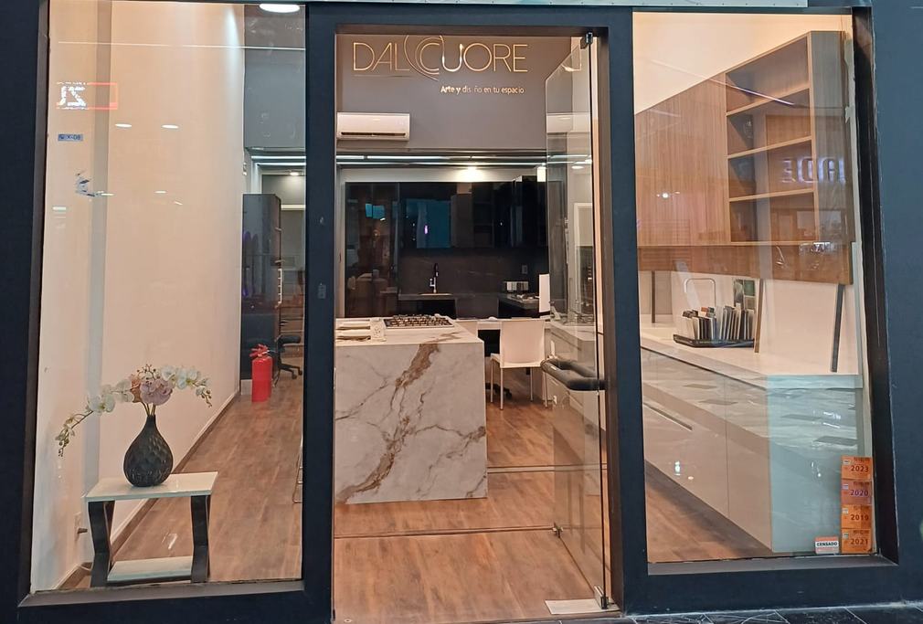 Dal cuore facha de la tienda oficial de la empresa de diseño de cocinas integrales en ciudad de mexico