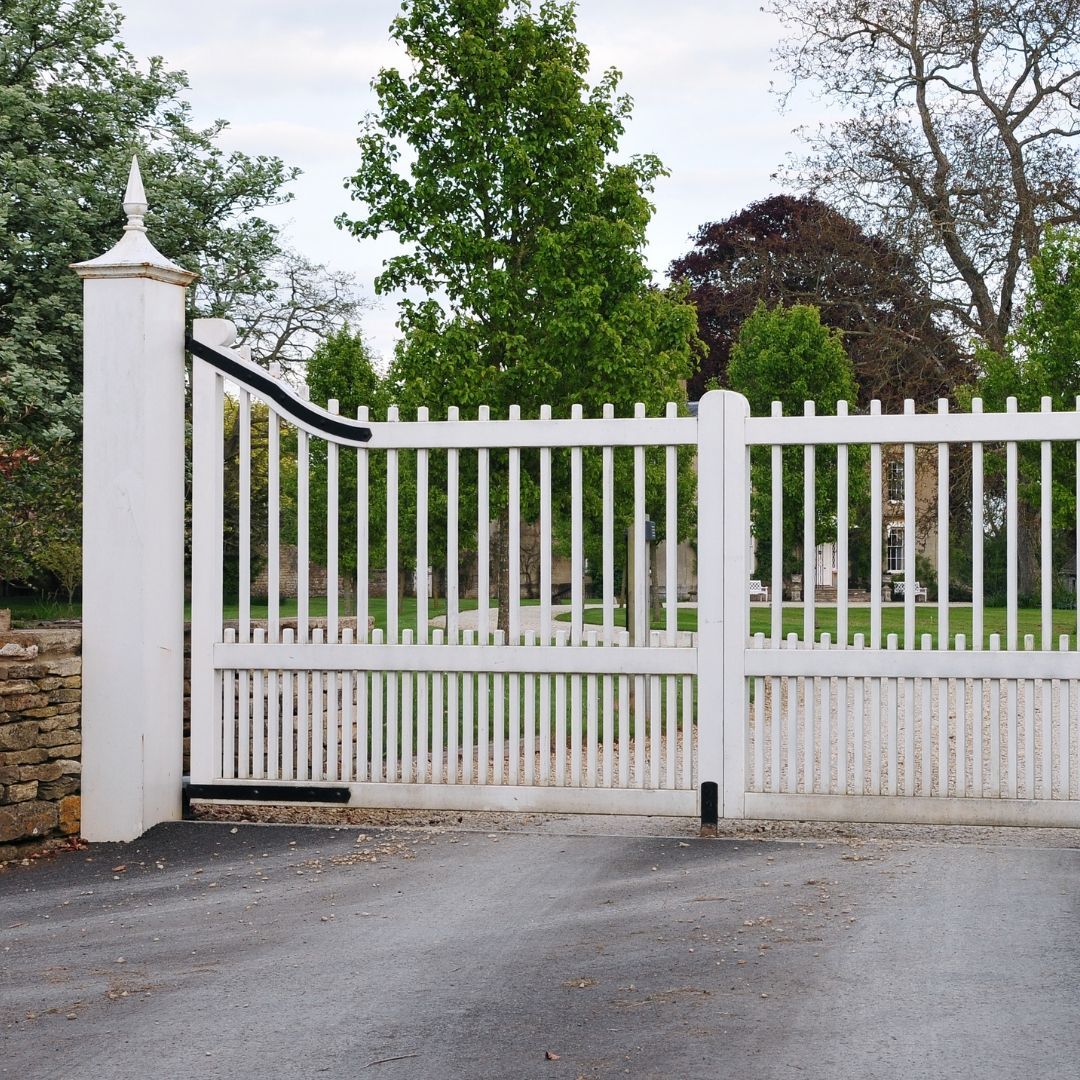 Rusted driveway gate