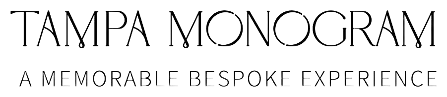 Tampa Monogram logo with the tagline “A Memorable Bespoke Experience”