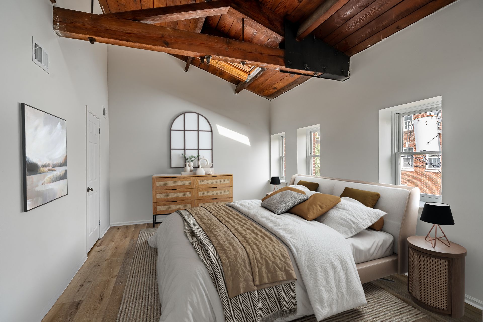 Bedroom inside a VRA-managed apartment at 430 North West Street