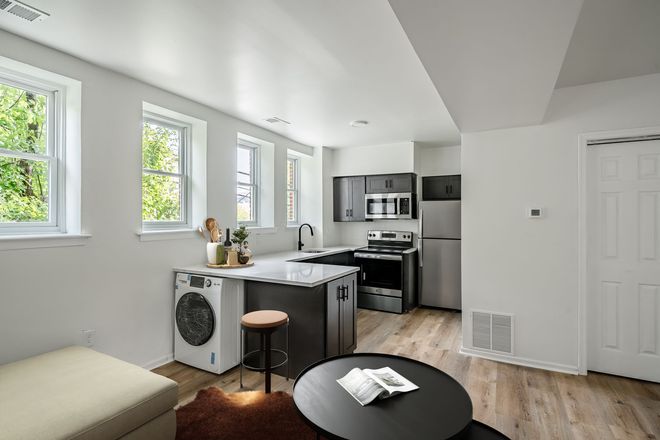 Kitchen detail inside a VRA-managed apartment at 430 N West Street