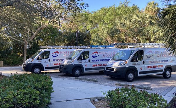 Three vans are parked next to each other in a driveway.