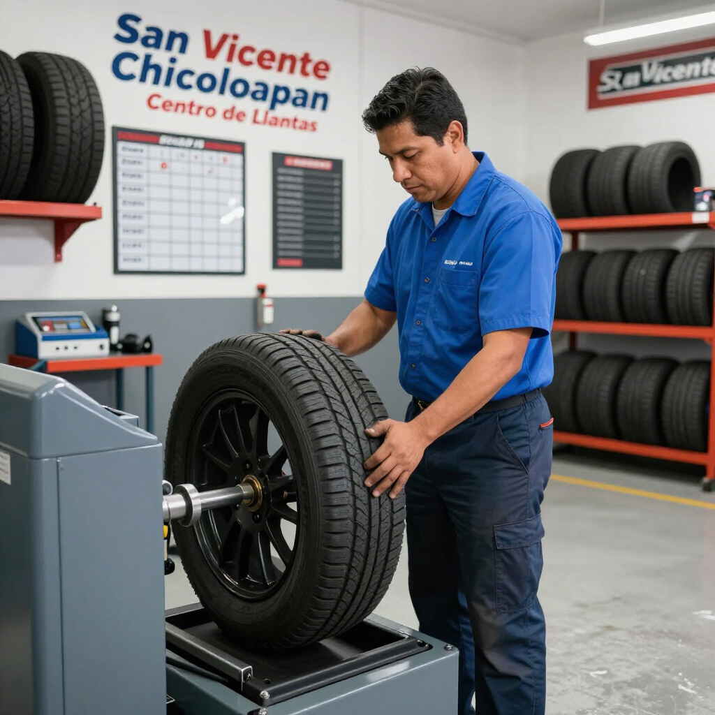 Servicio de balanceo y montaje de llantas