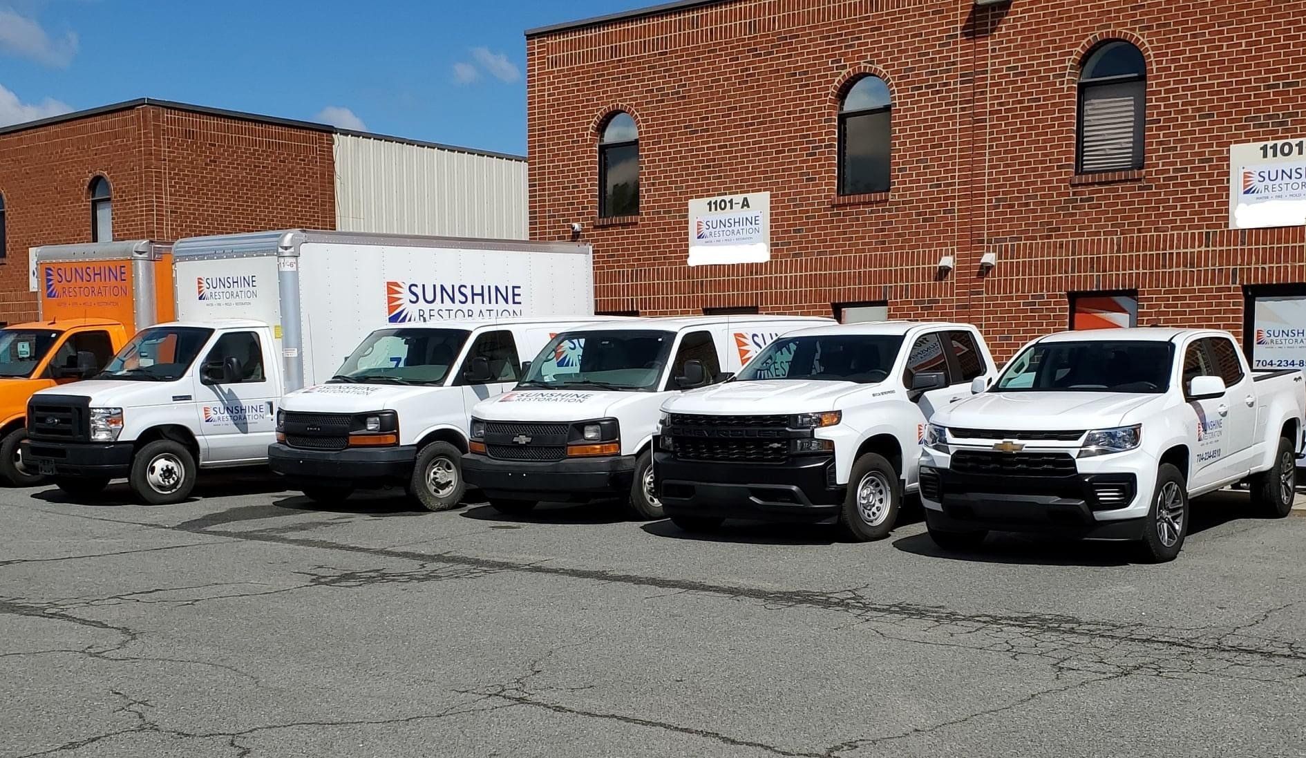 Sunshine restoration service vehicles