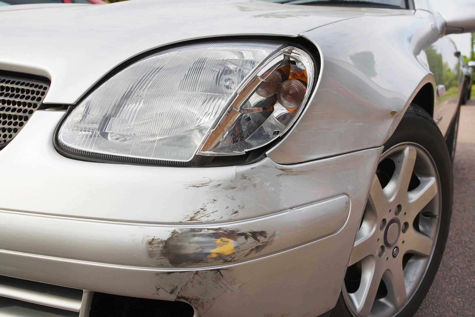 A scratch on a car