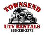 A black and white logo for townsend utv rentals