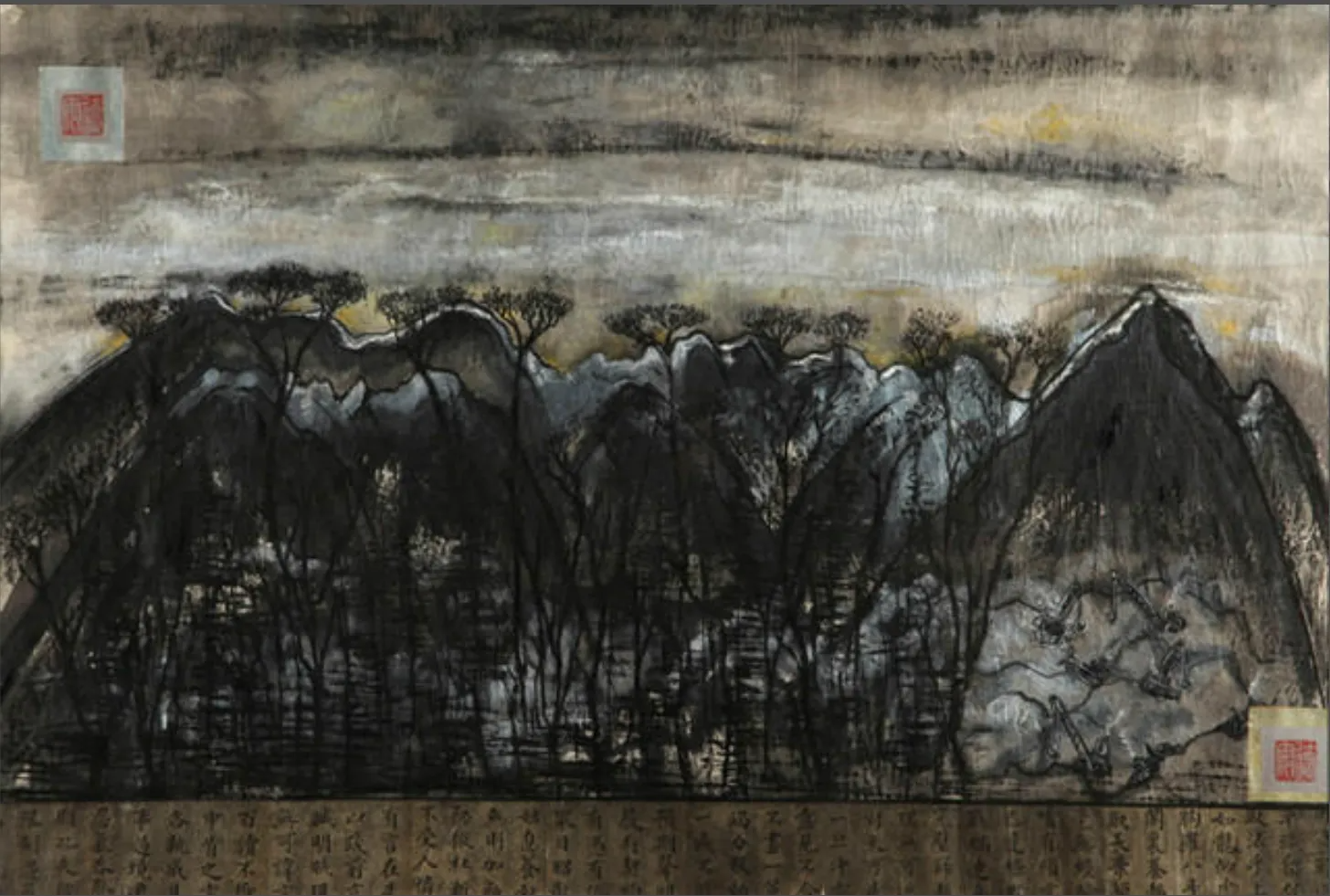“Twilight” pine mountain series, painting by artist and painter Jeff Day.