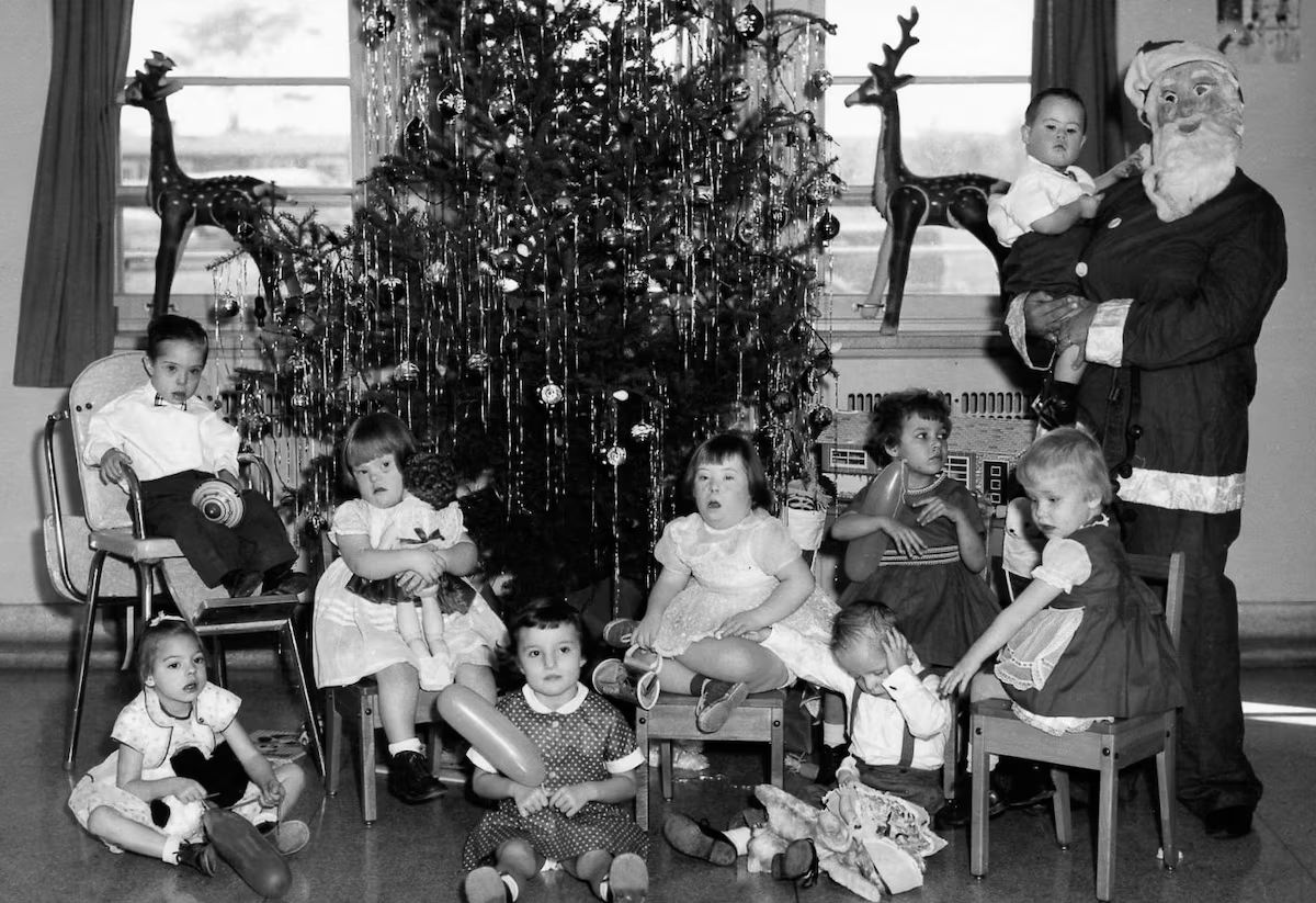 Bill McKercher is the child in Santa’s arms in this Christmas card from Rideau.