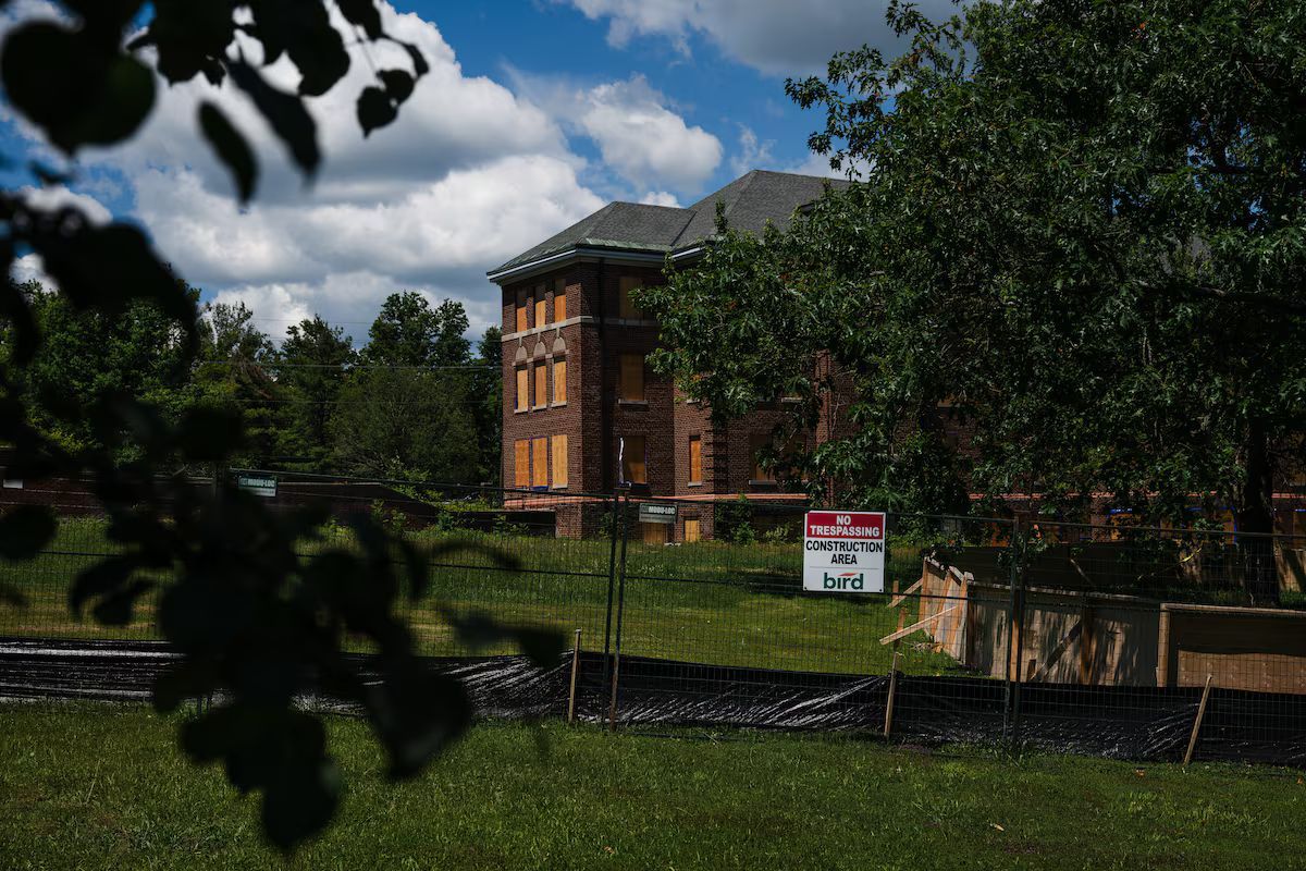 This building at the former Huronia Regional Centre is boarded up, pending demolition.