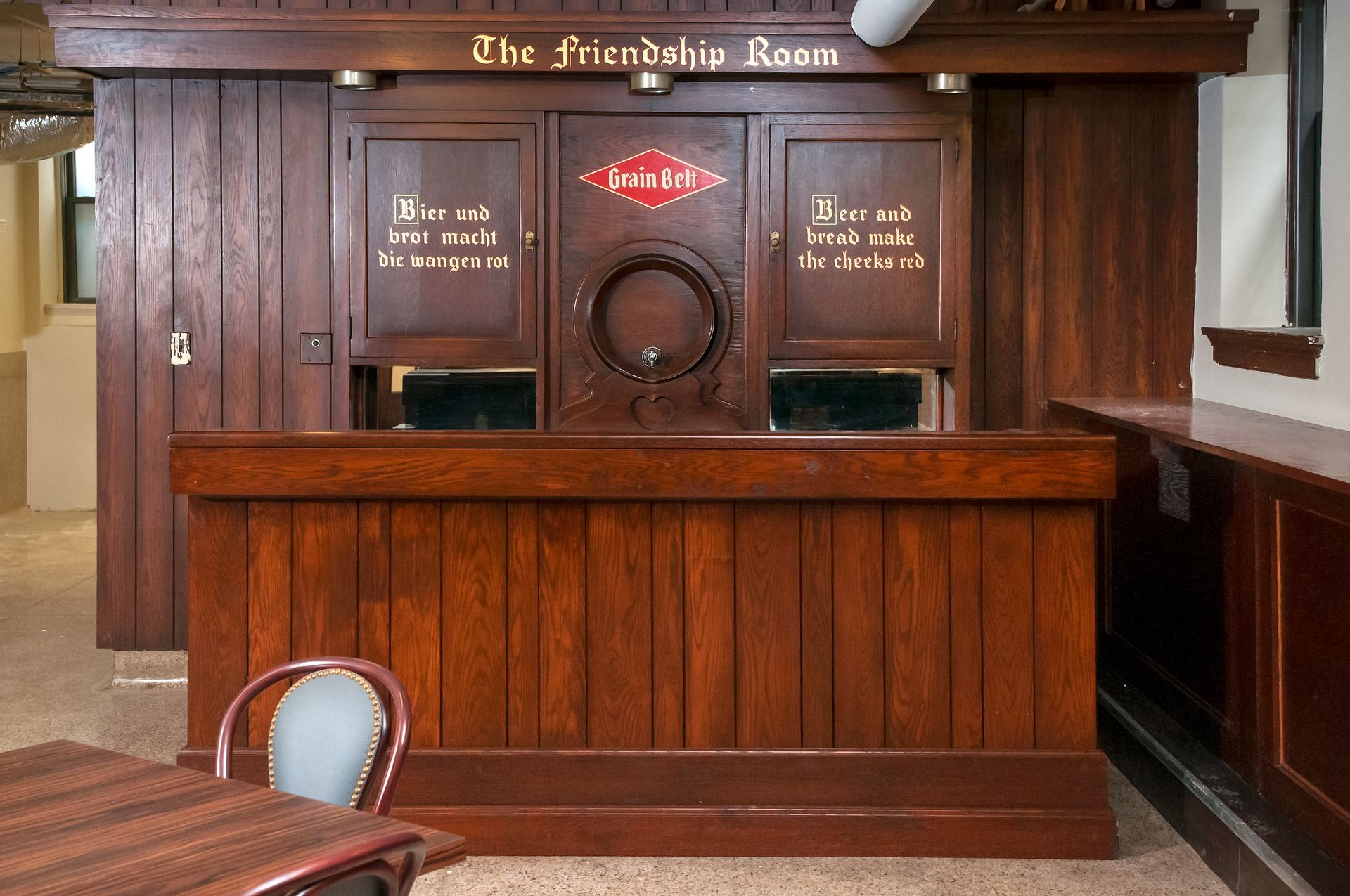 Wooden bar with