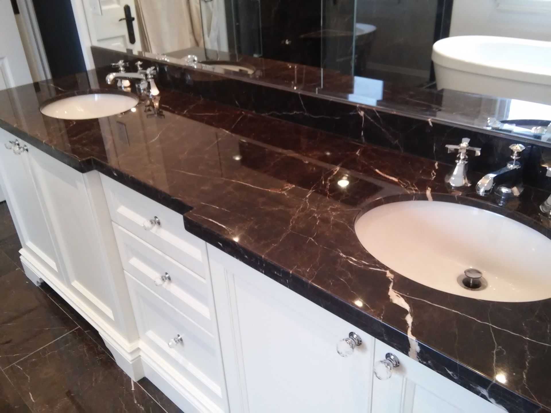 polished bathroom sink