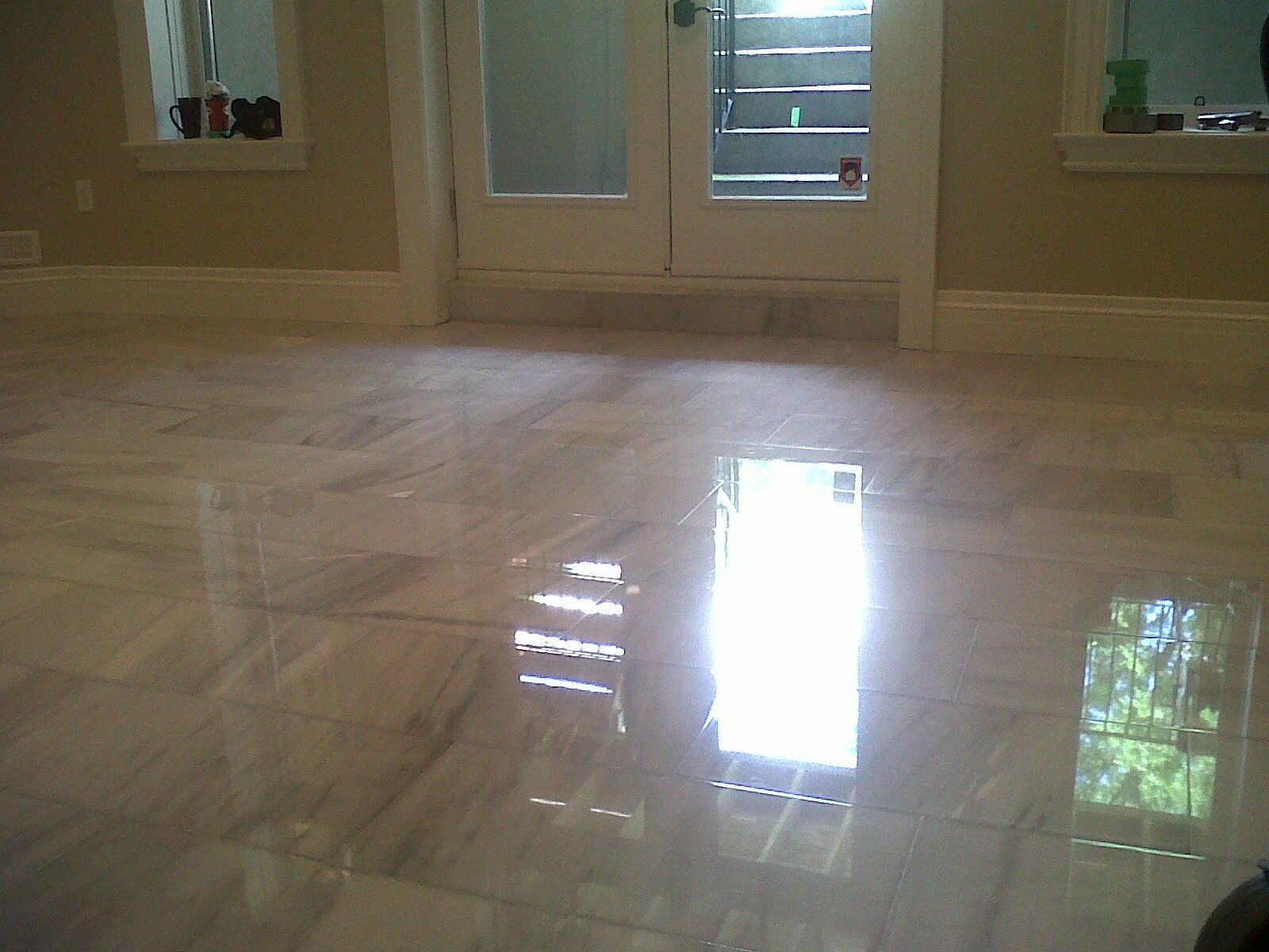 polished basement floor