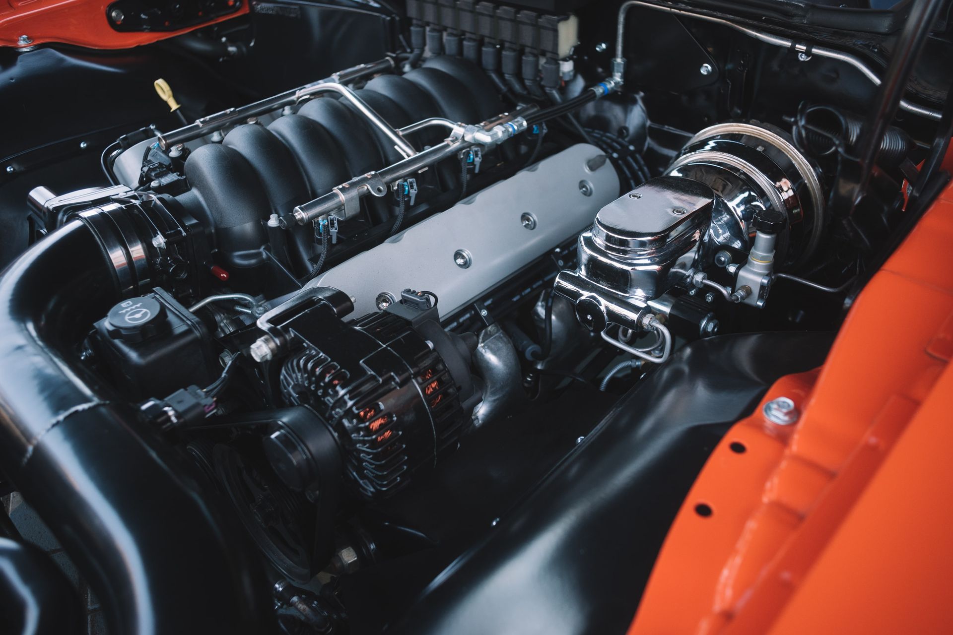 Close Up of a Car Engine