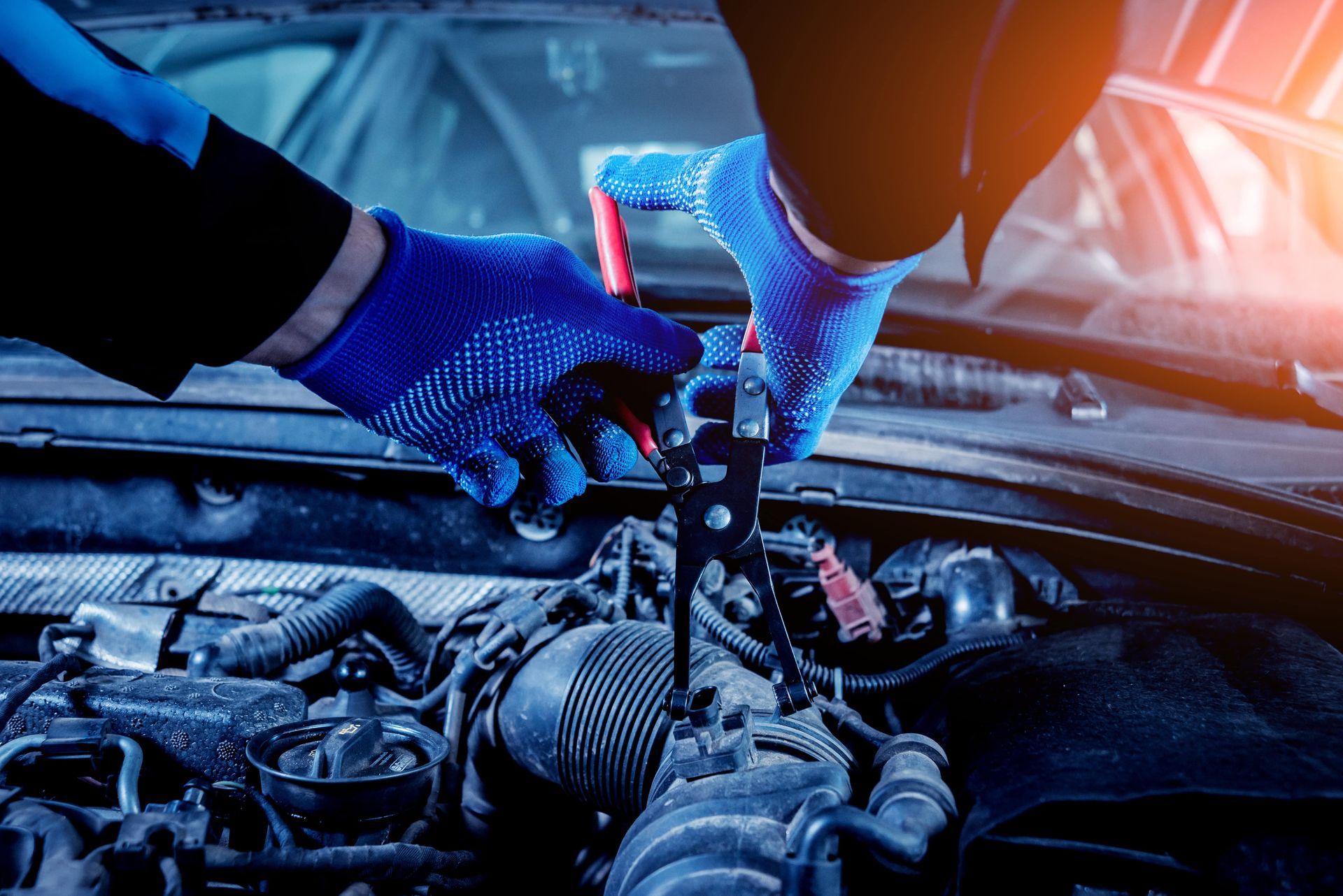 Person Working on a Car