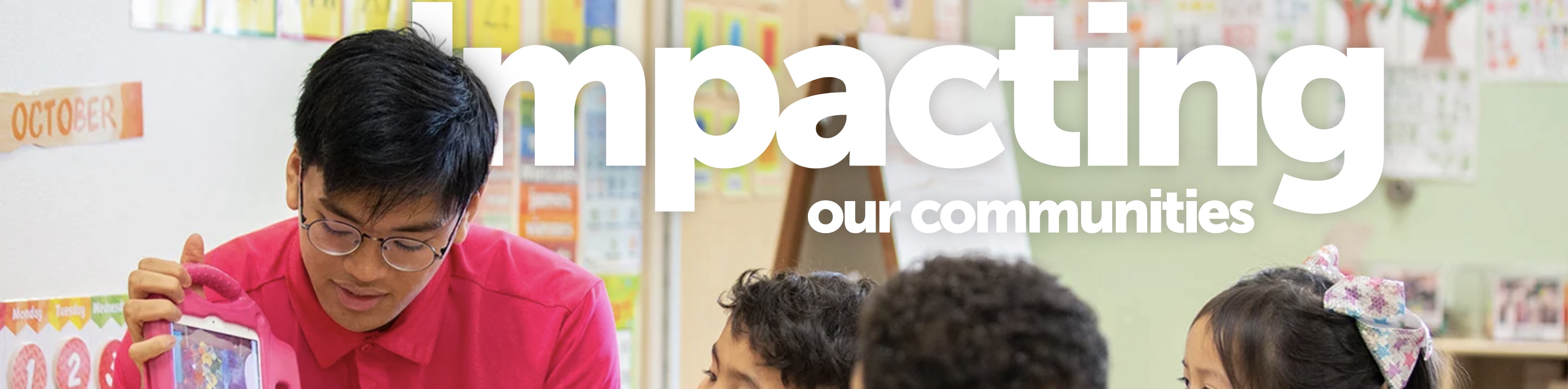 students with teacher