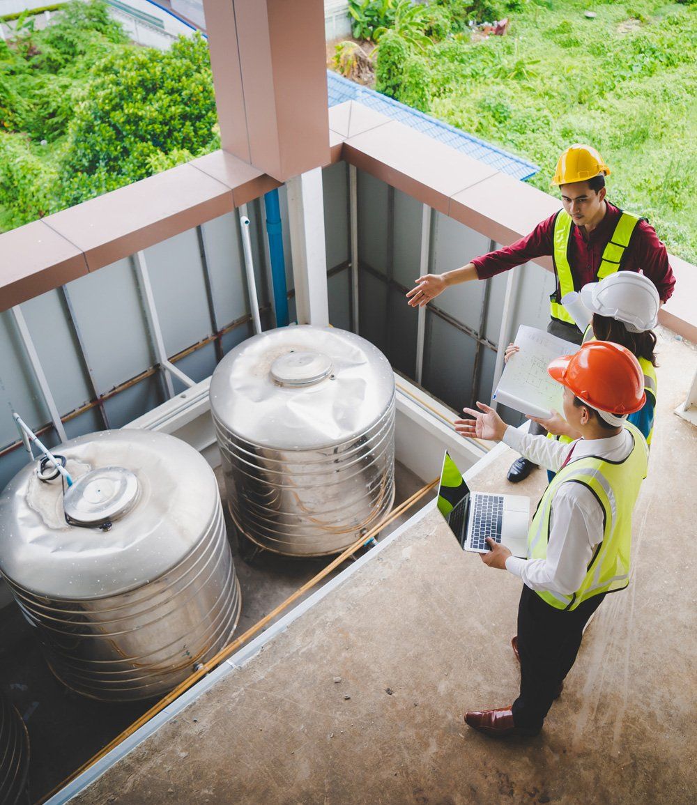 Water System on Industrial Building — Sydney, NSW — 100% Liquid Waste Solutions Water System on Industrial Building — Sydney, NSW — 100% Liquid Waste Solutions