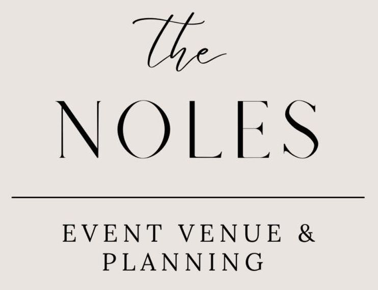 Logo for The Noles Event Venue & Planning featuring elegant black text on a light beige background.