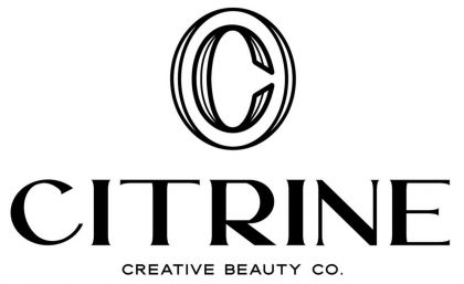 Logo for Citrine Creative Beauty Co. featuring a large